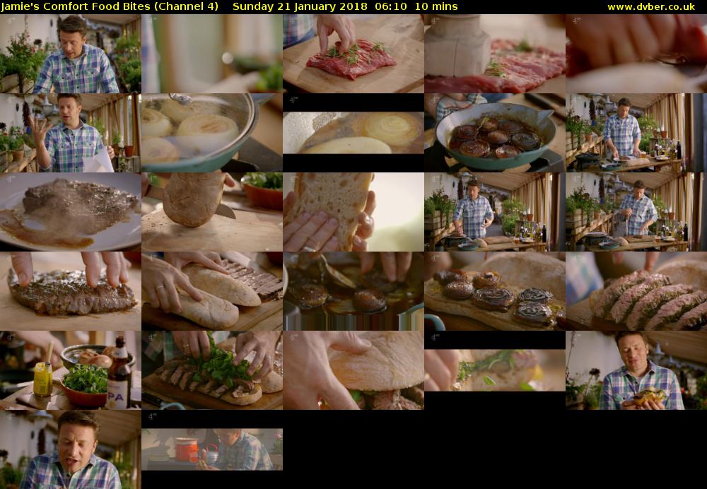 Jamie's Comfort Food Bites (Channel 4) Sunday 21 January 2018 06:10 - 06:20