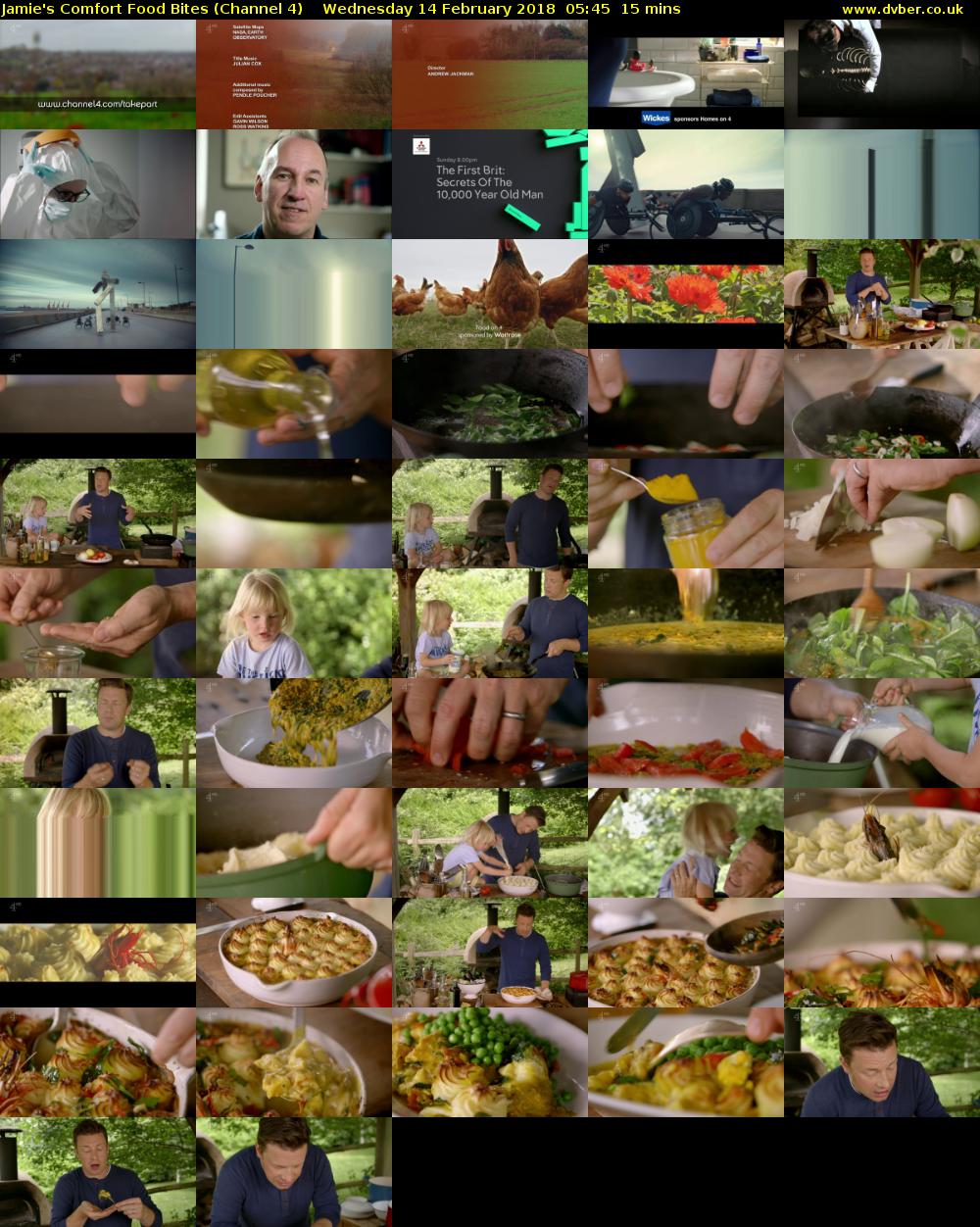 Jamie's Comfort Food Bites (Channel 4) Wednesday 14 February 2018 05:45 - 06:00