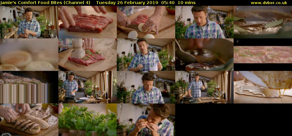 Jamie's Comfort Food Bites (Channel 4) Tuesday 26 February 2019 05:40 - 05:50