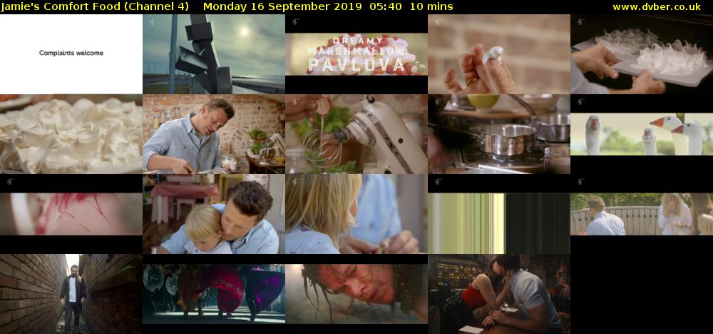 Jamie's Comfort Food (Channel 4) Monday 16 September 2019 05:40 - 05:50