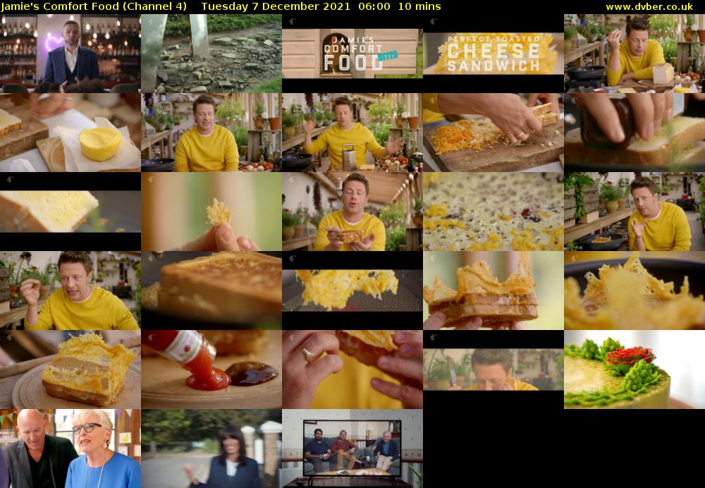 Jamie's Comfort Food (Channel 4) Tuesday 7 December 2021 06:00 - 06:10