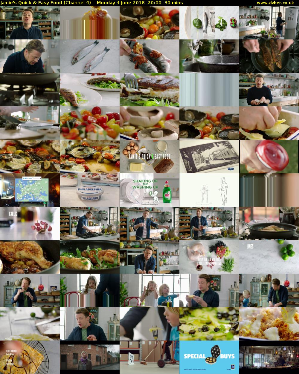 Jamie's Quick & Easy Food (Channel 4) Monday 4 June 2018 20:00 - 20:30