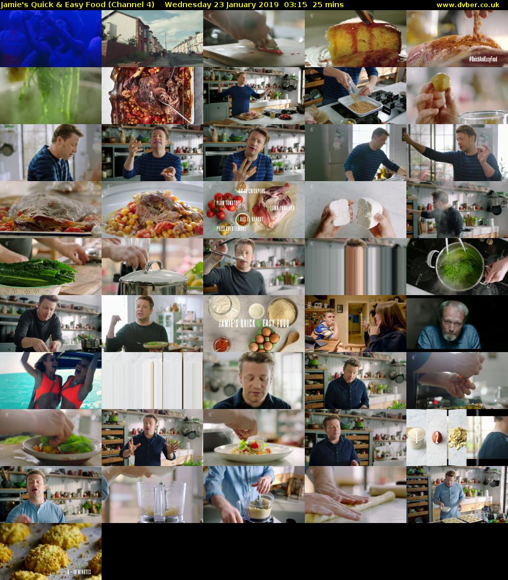 Jamie's Quick & Easy Food (Channel 4) Wednesday 23 January 2019 03:15 - 03:40