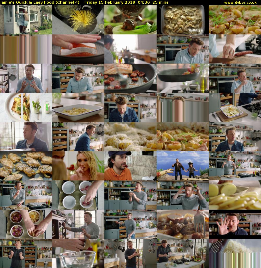 Jamie's Quick & Easy Food (Channel 4) Friday 15 February 2019 04:30 - 04:55