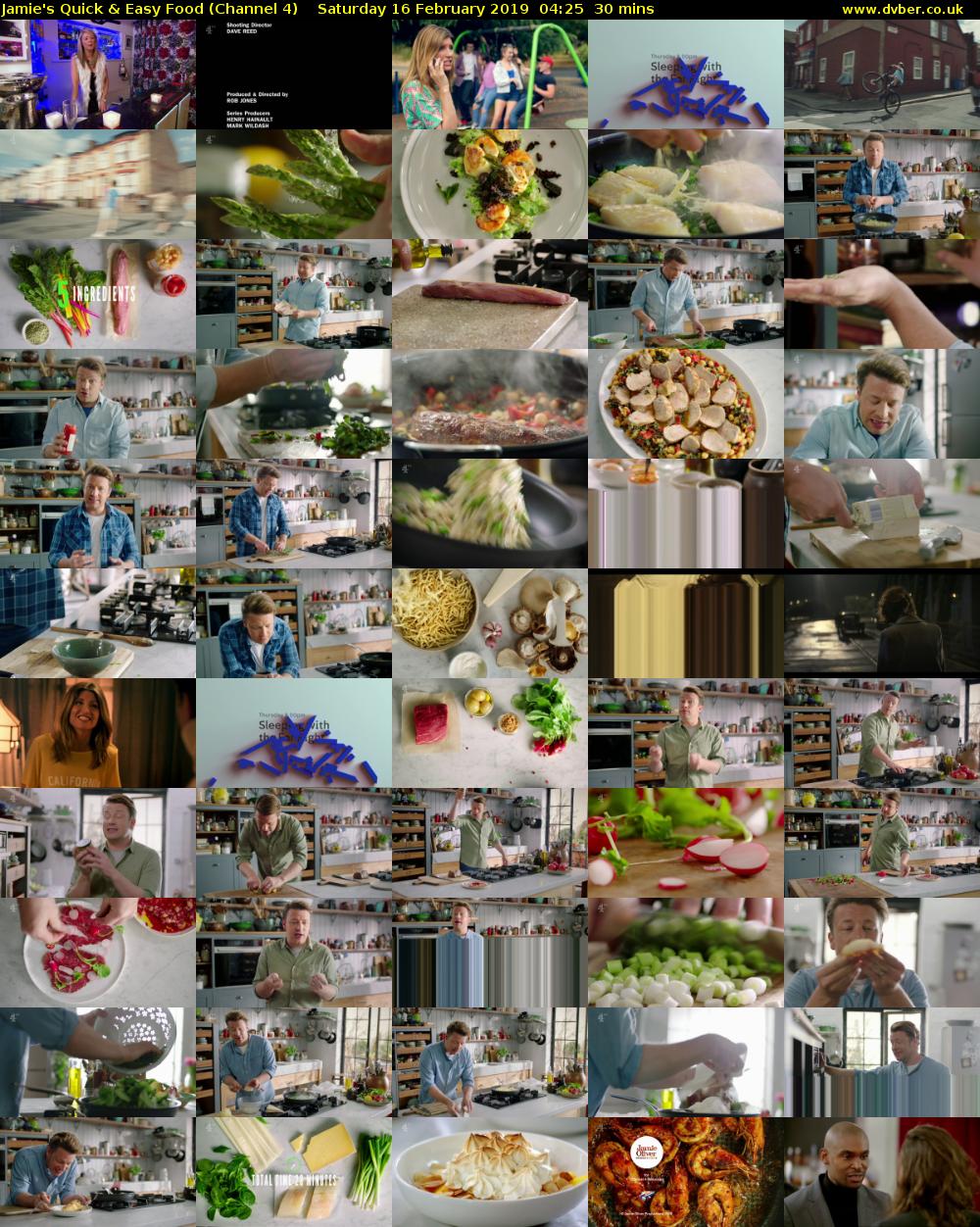 Jamie's Quick & Easy Food (Channel 4) Saturday 16 February 2019 04:25 - 04:55