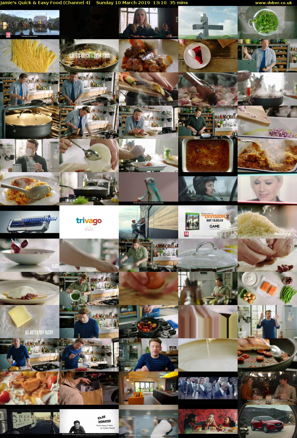 Jamie's Quick & Easy Food (Channel 4) Sunday 10 March 2019 13:10 - 13:45