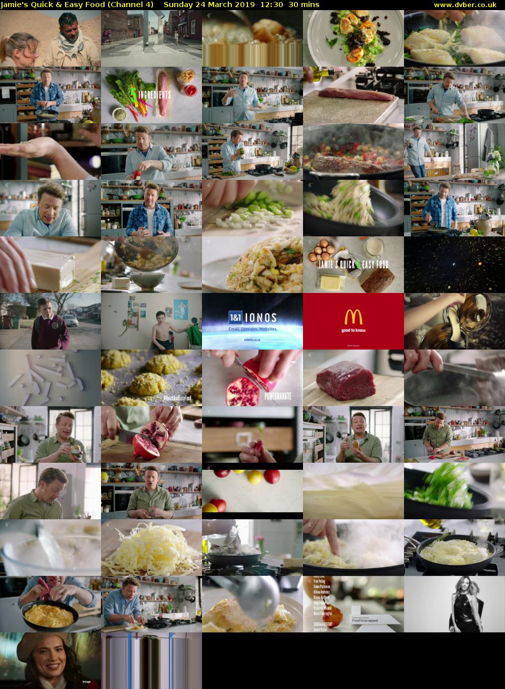 Jamie's Quick & Easy Food (Channel 4) Sunday 24 March 2019 12:30 - 13:00