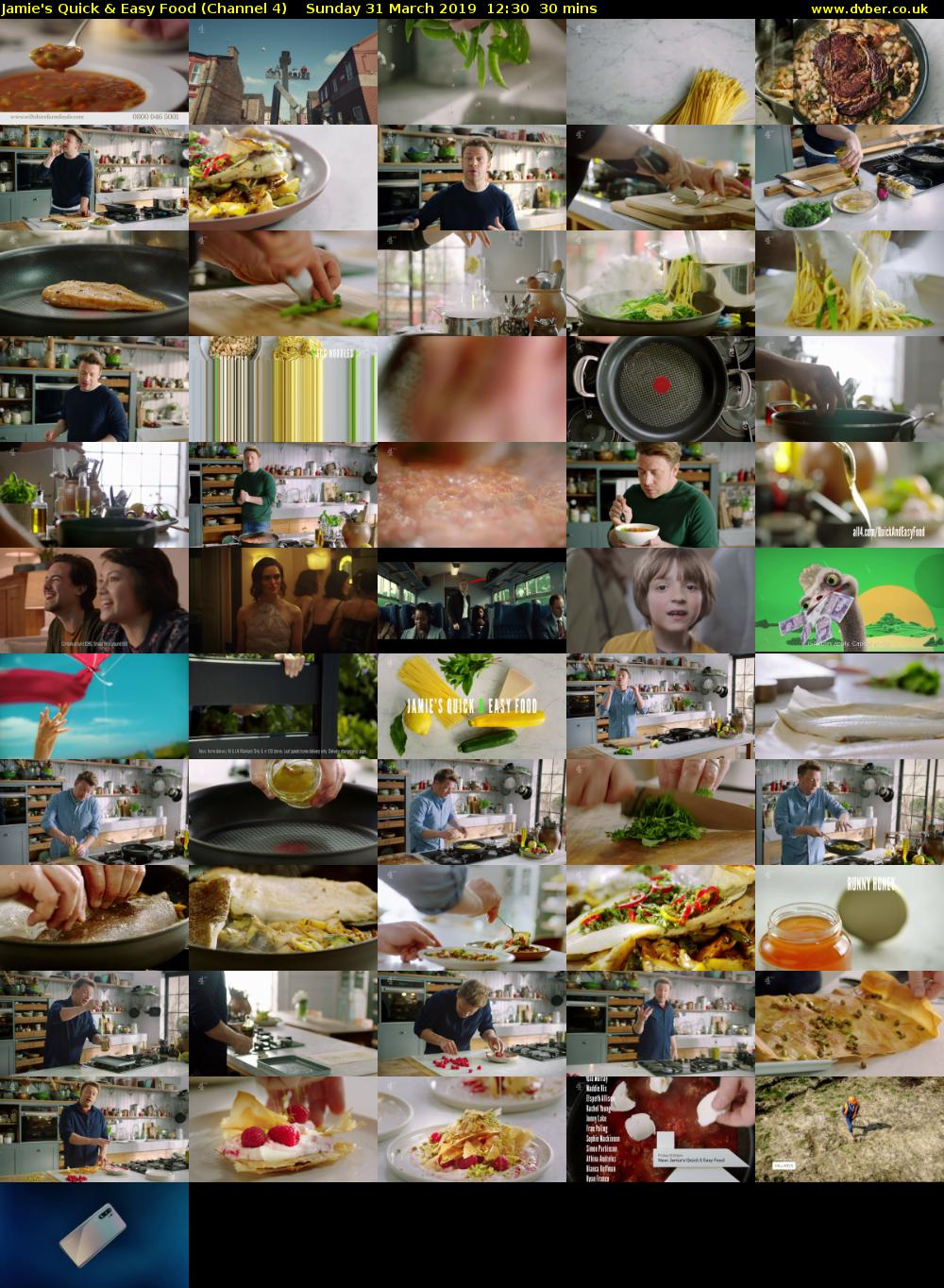 Jamie's Quick & Easy Food (Channel 4) Sunday 31 March 2019 12:30 - 13:00