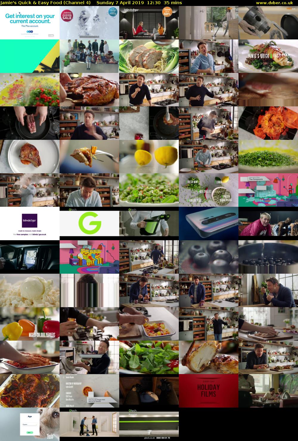 Jamie's Quick & Easy Food (Channel 4) Sunday 7 April 2019 12:30 - 13:05