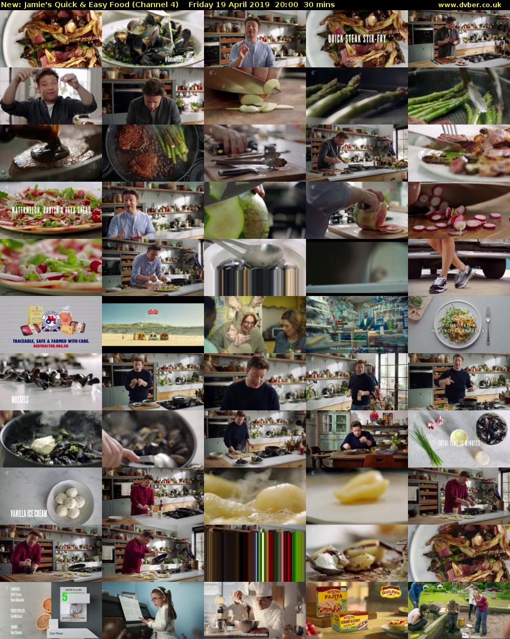 Jamie's Quick & Easy Food (Channel 4) Friday 19 April 2019 20:00 - 20:30