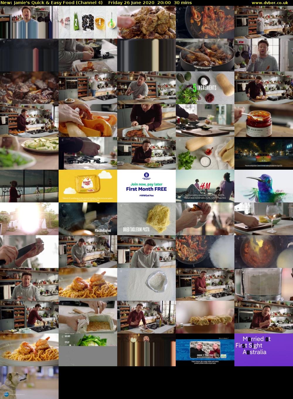 Jamie's Quick & Easy Food (Channel 4) Friday 26 June 2020 20:00 - 20:30
