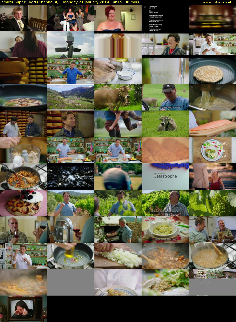 Jamie's Super Food (Channel 4) Monday 21 January 2019 04:15 - 04:45