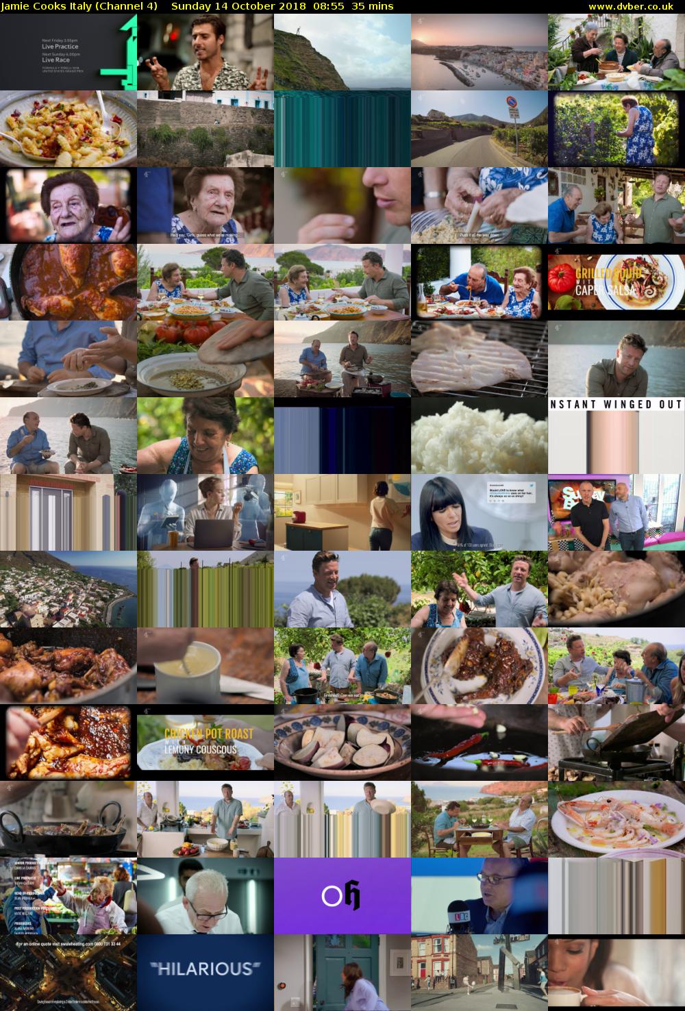Jamie Cooks Italy (Channel 4) Sunday 14 October 2018 08:55 - 09:30