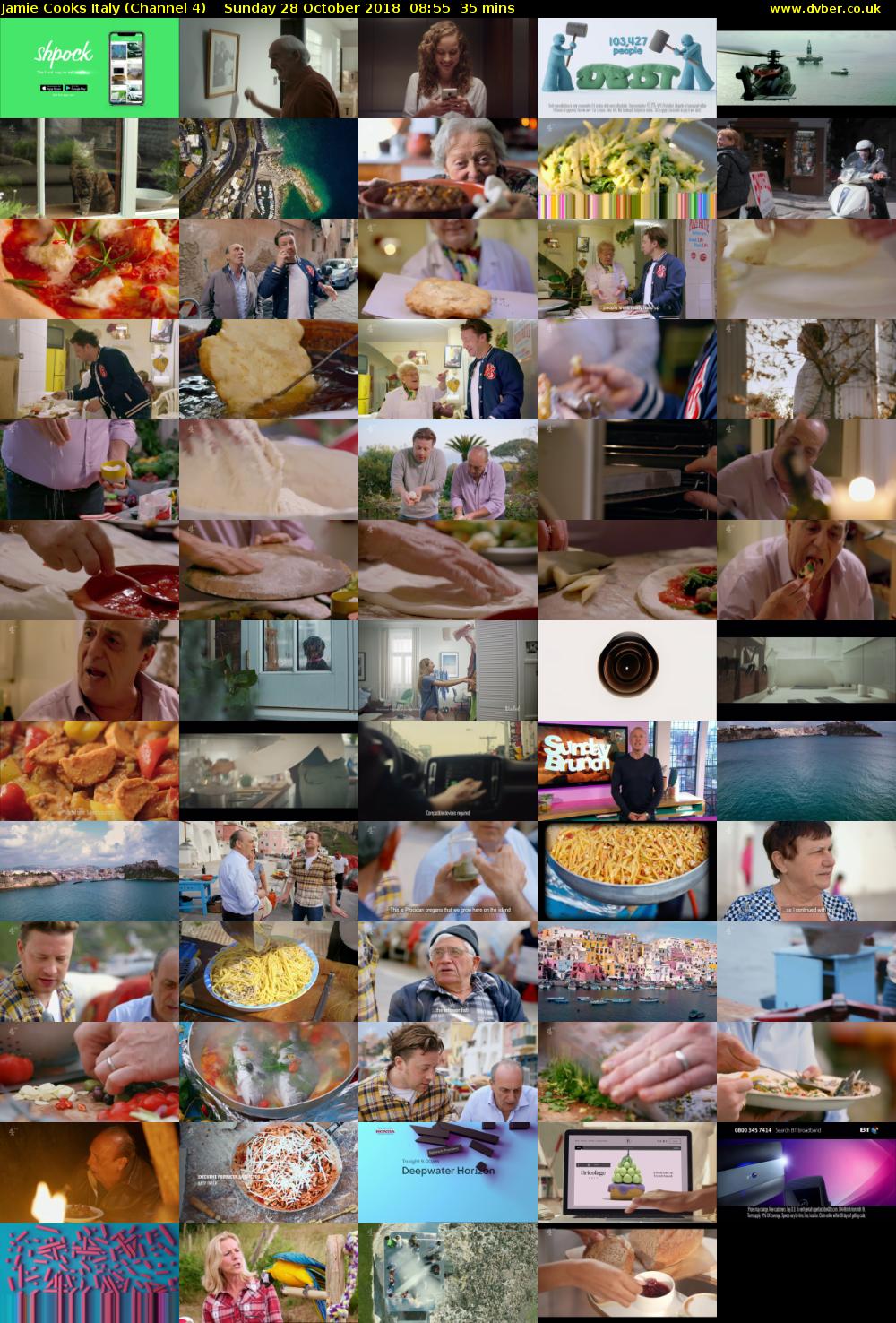 Jamie Cooks Italy (Channel 4) Sunday 28 October 2018 08:55 - 09:30