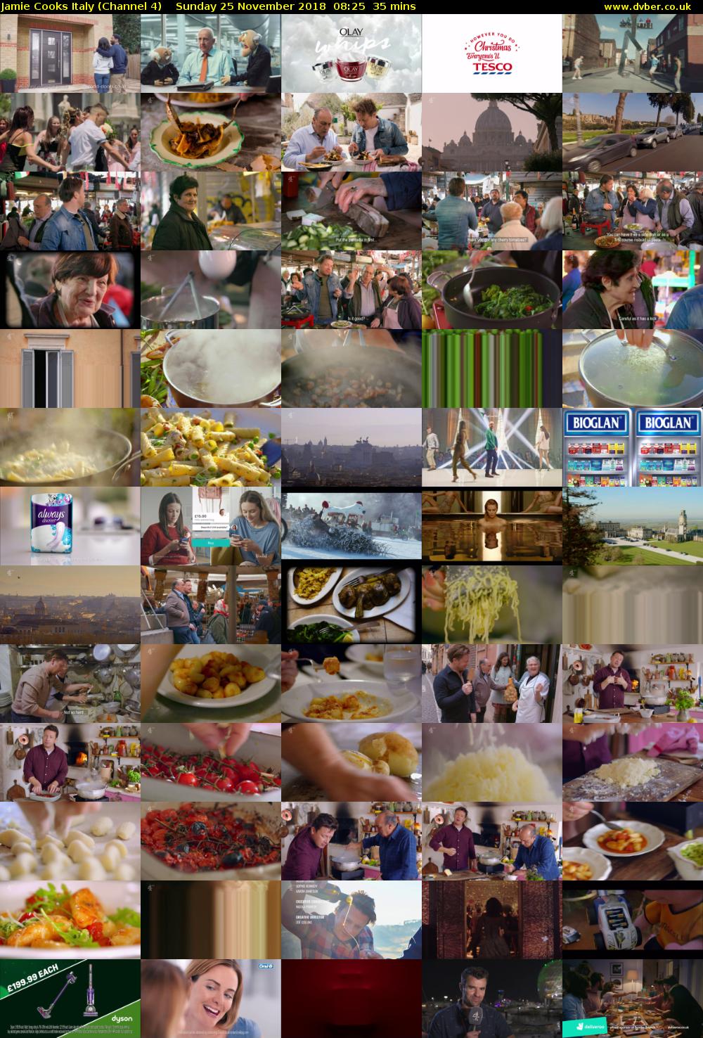 Jamie Cooks Italy (Channel 4) Sunday 25 November 2018 08:25 - 09:00