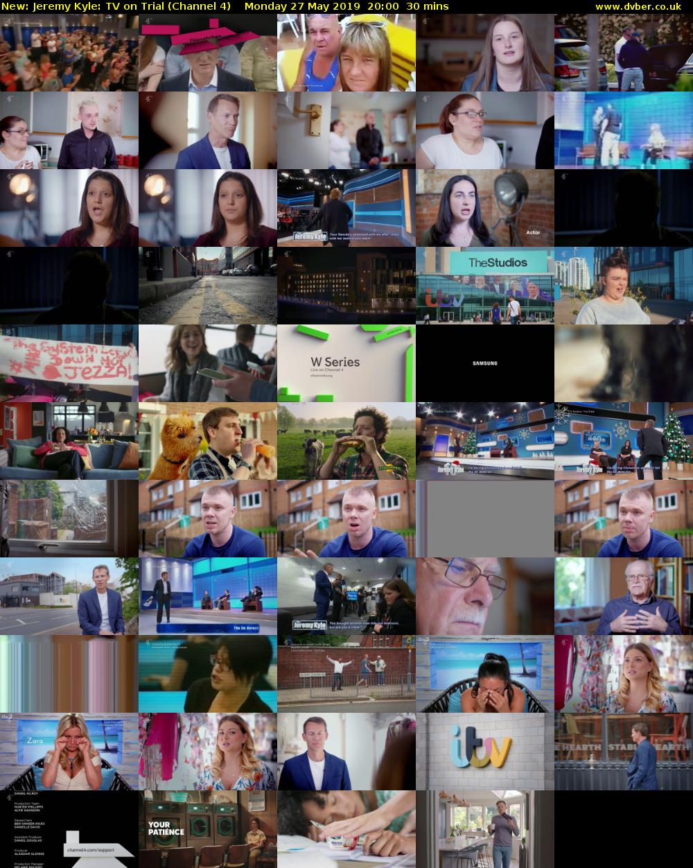 Jeremy Kyle: TV on Trial (Channel 4) Monday 27 May 2019 20:00 - 20:30
