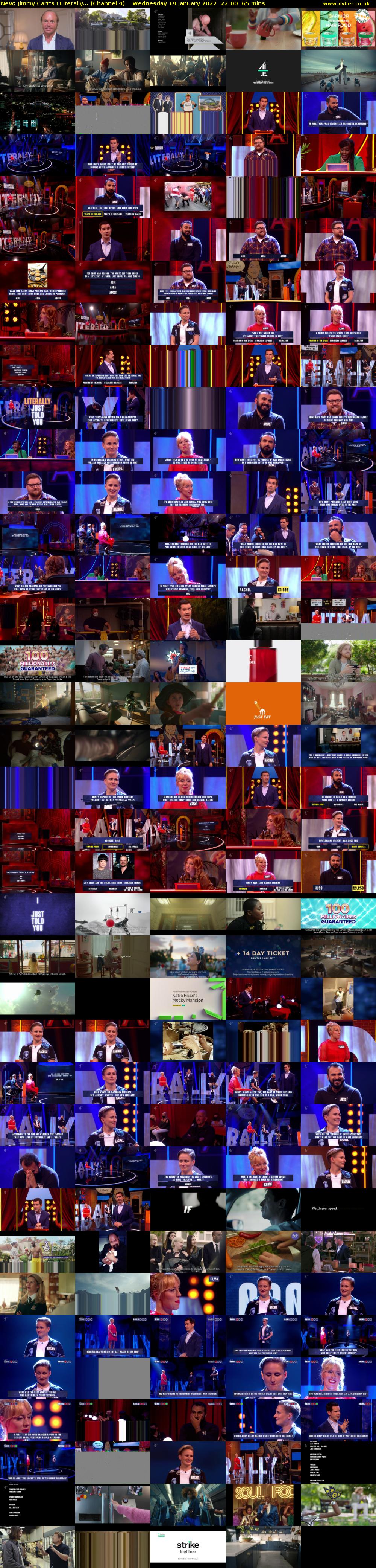 Jimmy Carr's I Literally... (Channel 4) Wednesday 19 January 2022 22:00 - 23:05