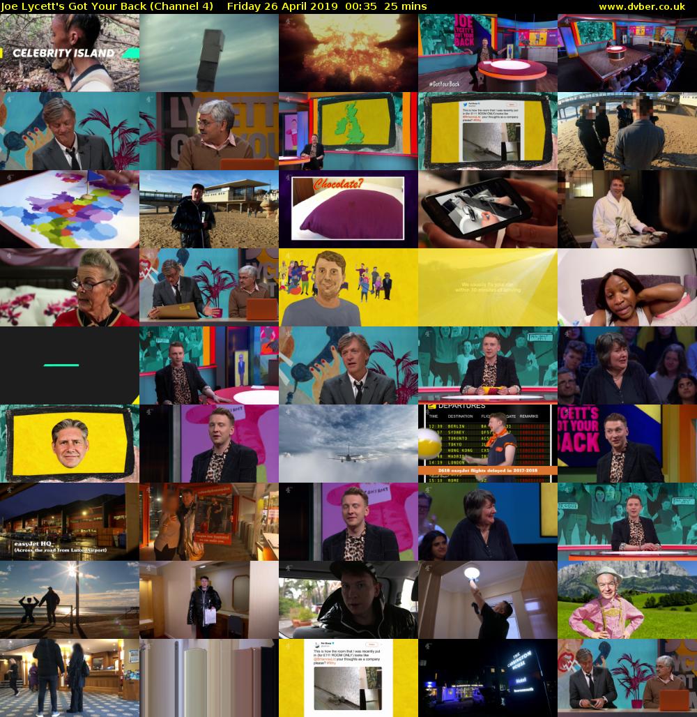 Joe Lycett's Got Your Back (Channel 4) Friday 26 April 2019 00:35 - 01:00