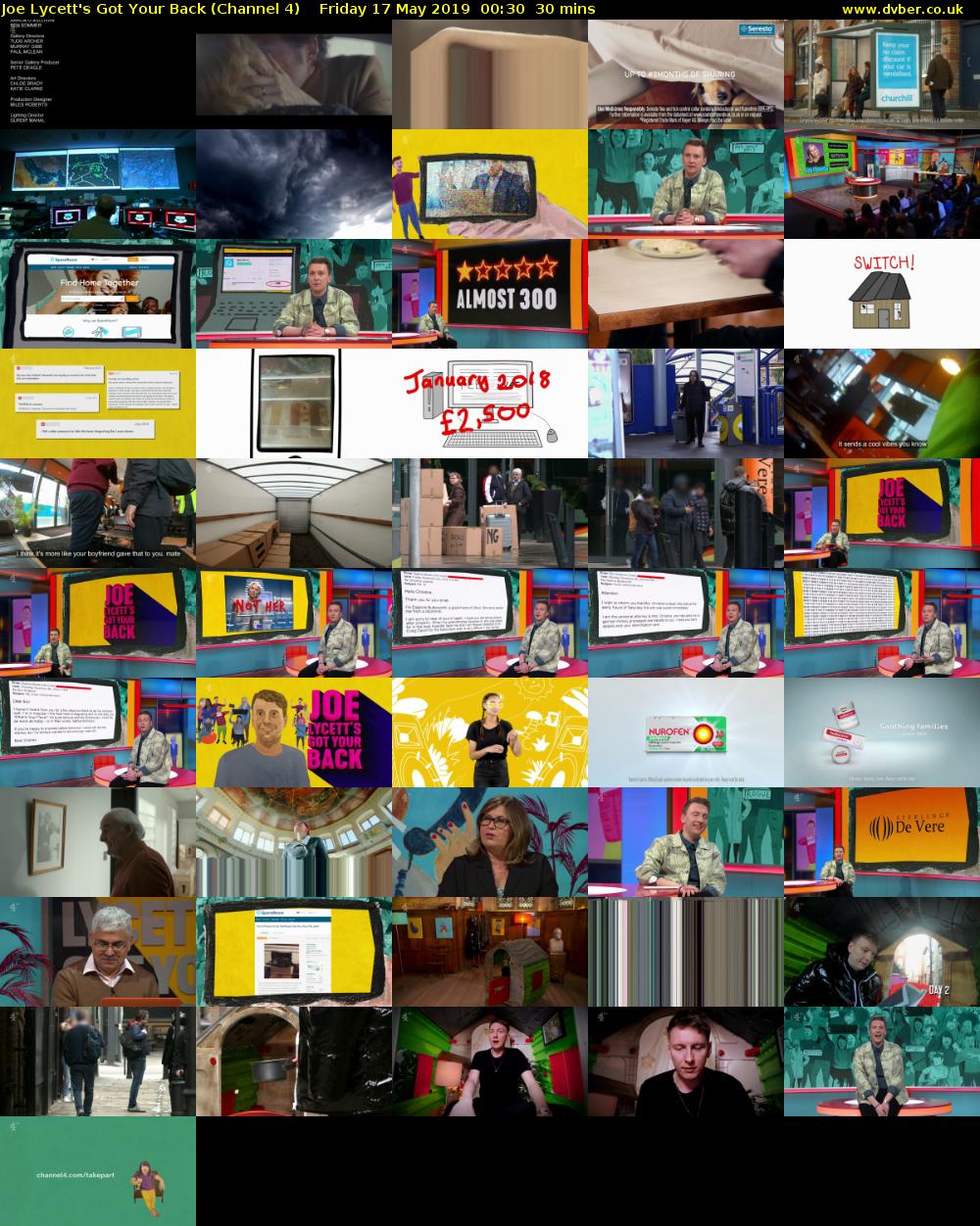 Joe Lycett's Got Your Back (Channel 4) Friday 17 May 2019 00:30 - 01:00