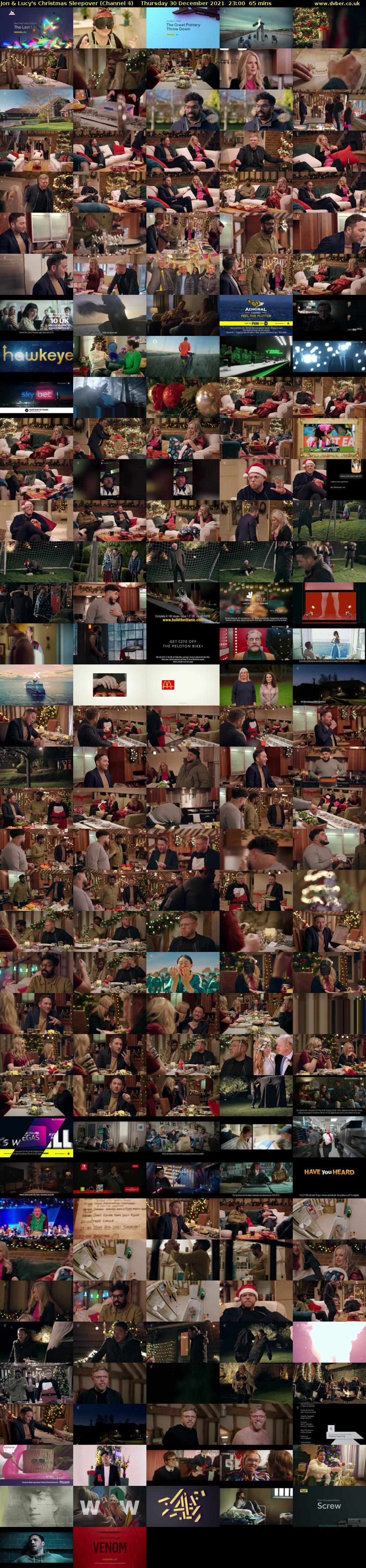 Jon & Lucy's Christmas Sleepover (Channel 4) Thursday 30 December 2021 23:00 - 00:05