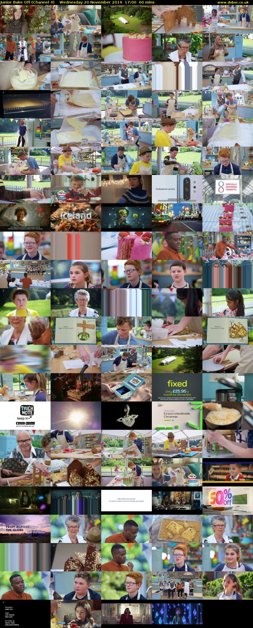 Junior Bake Off (Channel 4) Wednesday 20 November 2019 17:00 - 18:00