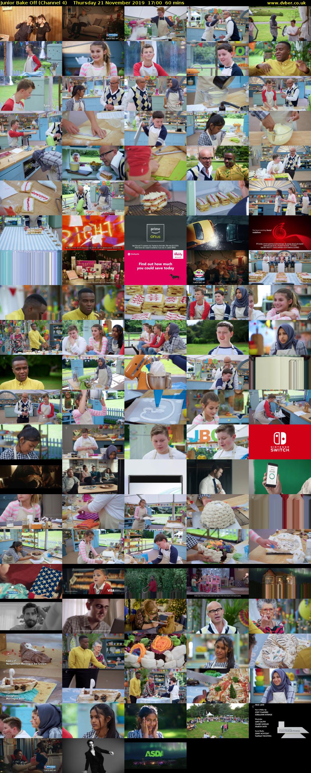 Junior Bake Off (Channel 4) Thursday 21 November 2019 17:00 - 18:00