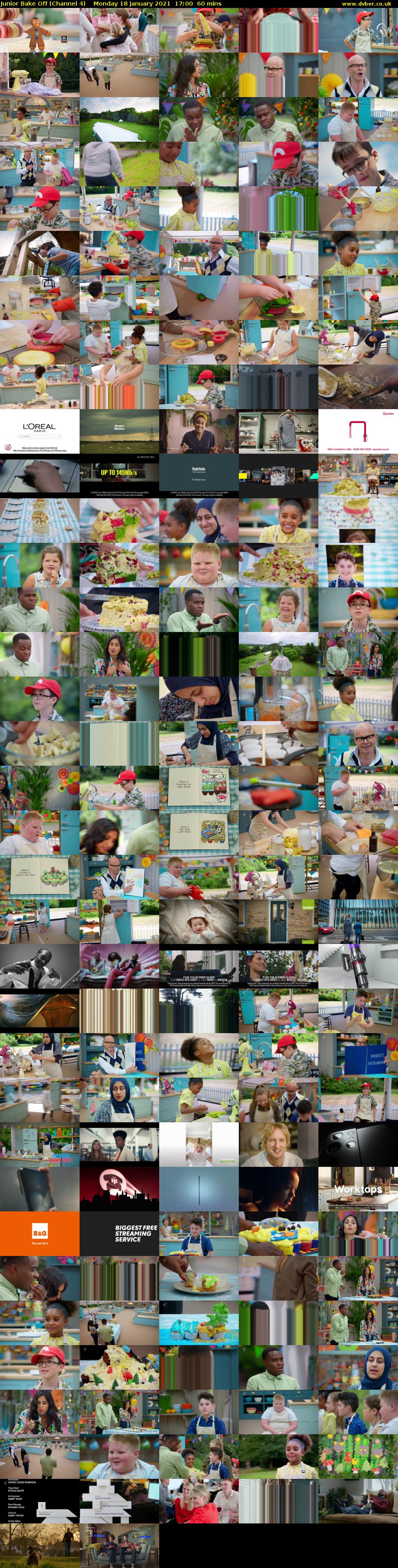 Junior Bake Off (Channel 4) Monday 18 January 2021 17:00 - 18:00