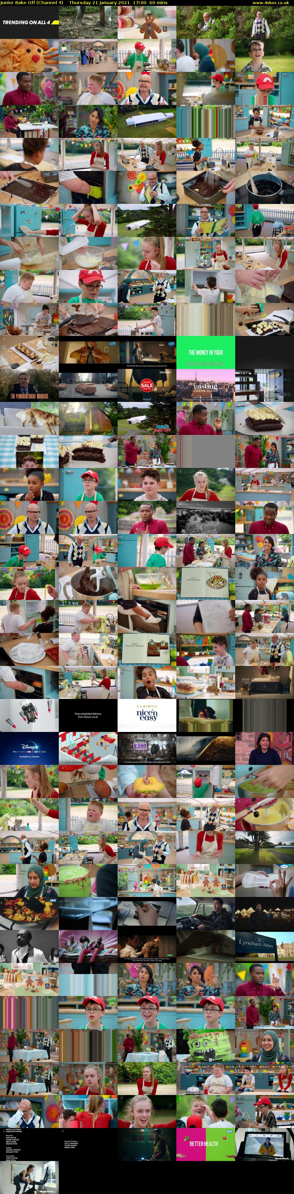 Junior Bake Off (Channel 4) Thursday 21 January 2021 17:00 - 18:00