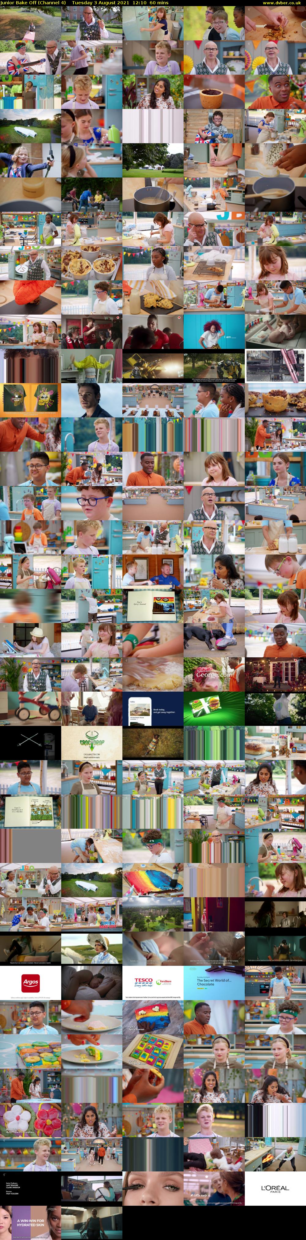Junior Bake Off (Channel 4) Tuesday 3 August 2021 12:10 - 13:10