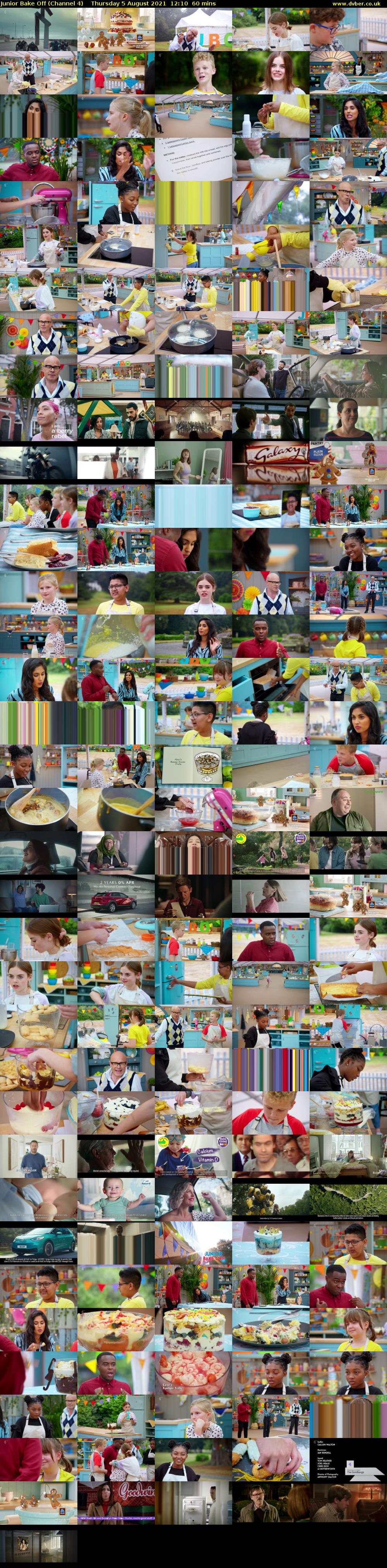 Junior Bake Off (Channel 4) Thursday 5 August 2021 12:10 - 13:10