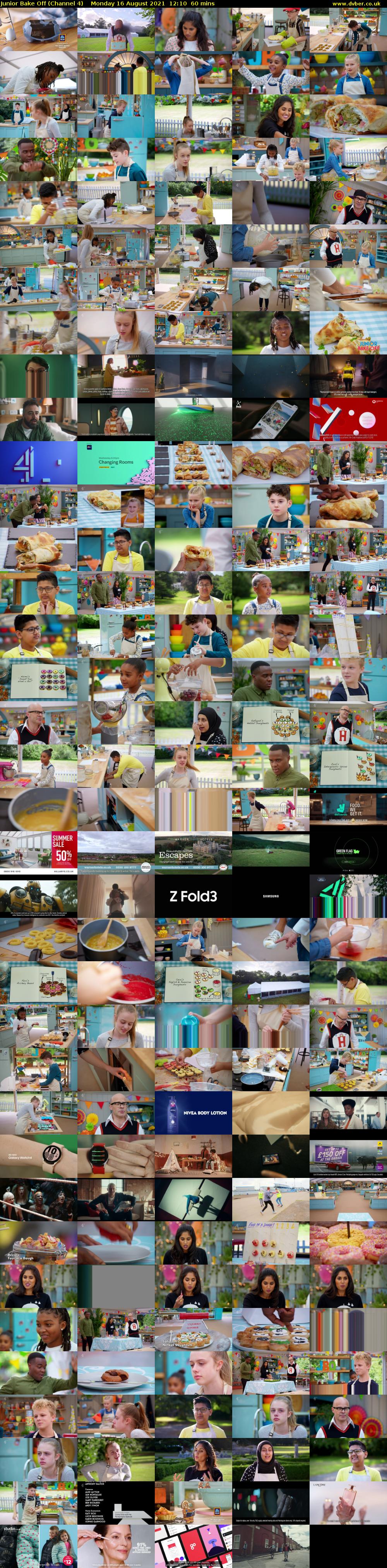 Junior Bake Off (Channel 4) Monday 16 August 2021 12:10 - 13:10