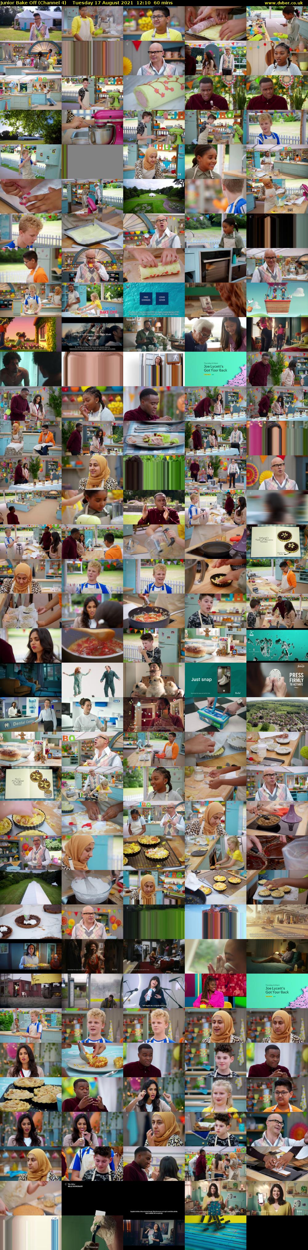 Junior Bake Off (Channel 4) Tuesday 17 August 2021 12:10 - 13:10