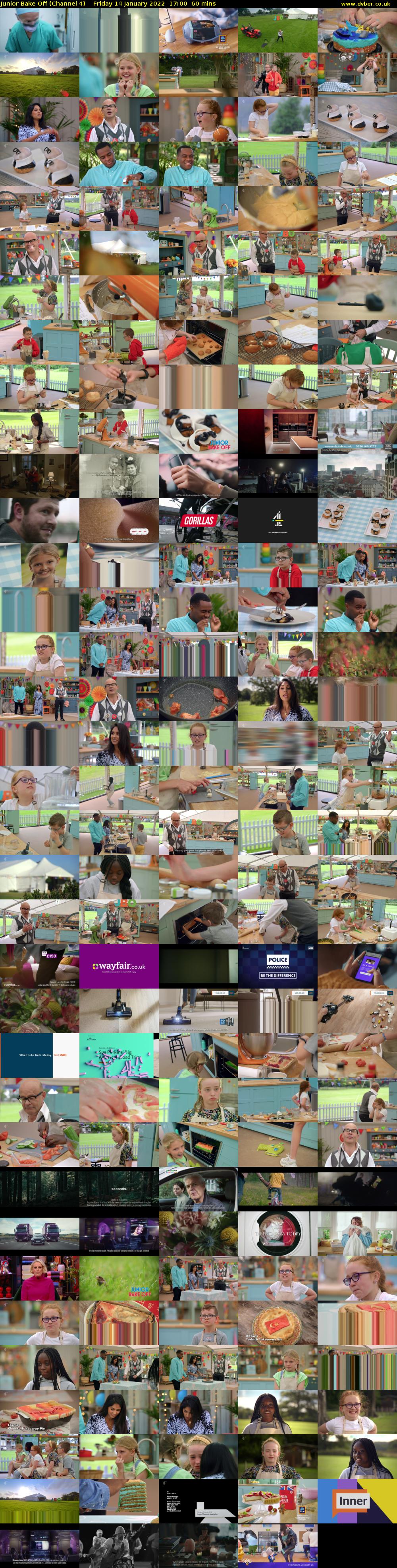 Junior Bake Off (Channel 4) Friday 14 January 2022 17:00 - 18:00