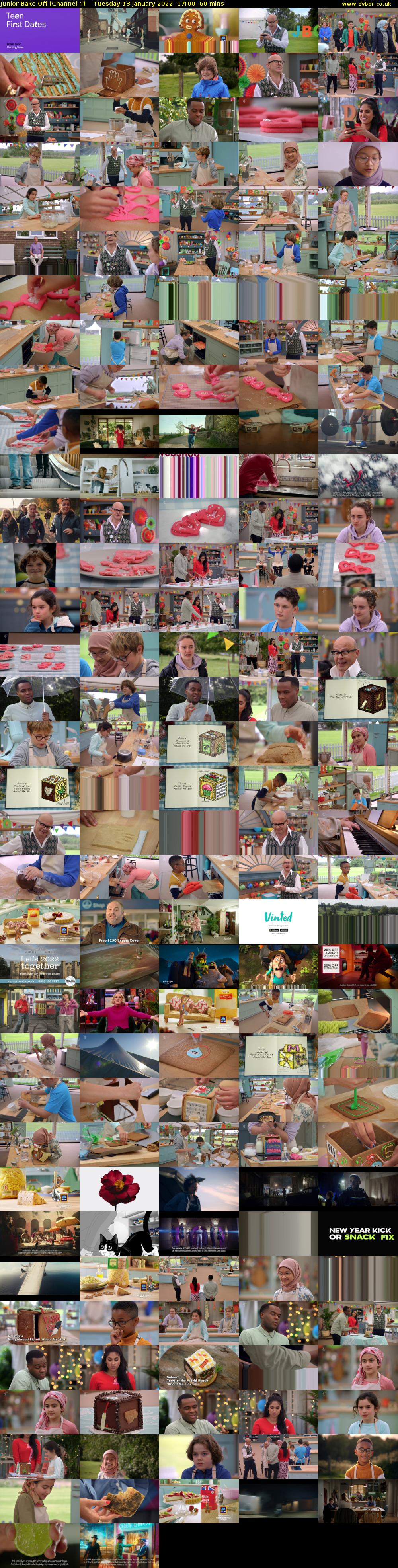 Junior Bake Off (Channel 4) Tuesday 18 January 2022 17:00 - 18:00
