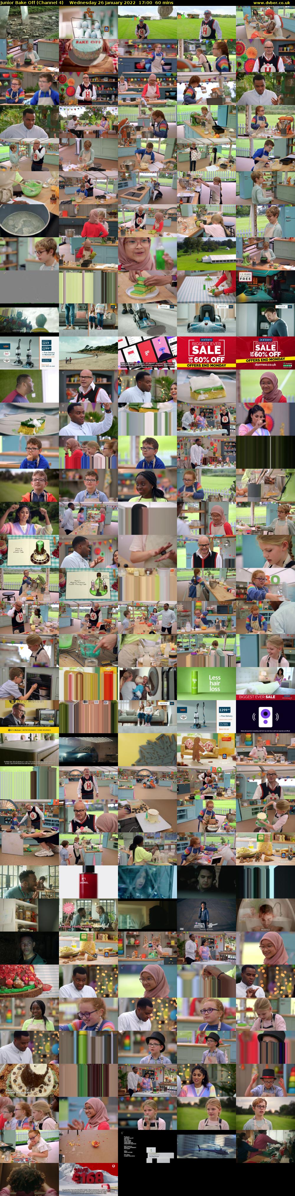 Junior Bake Off (Channel 4) Wednesday 26 January 2022 17:00 - 18:00