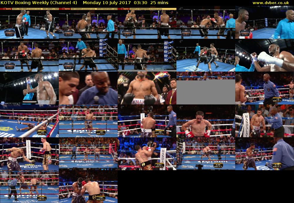 KOTV Boxing Weekly (Channel 4) Monday 10 July 2017 03:30 - 03:55