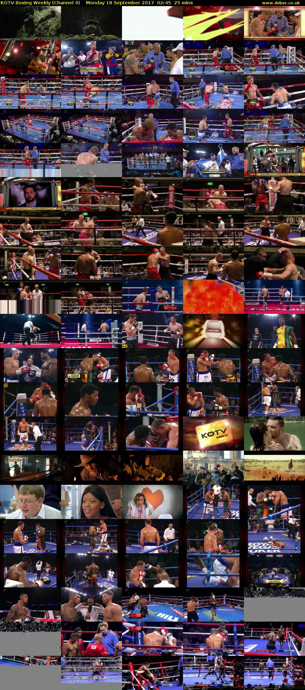 KOTV Boxing Weekly (Channel 4) Monday 18 September 2017 02:45 - 03:10