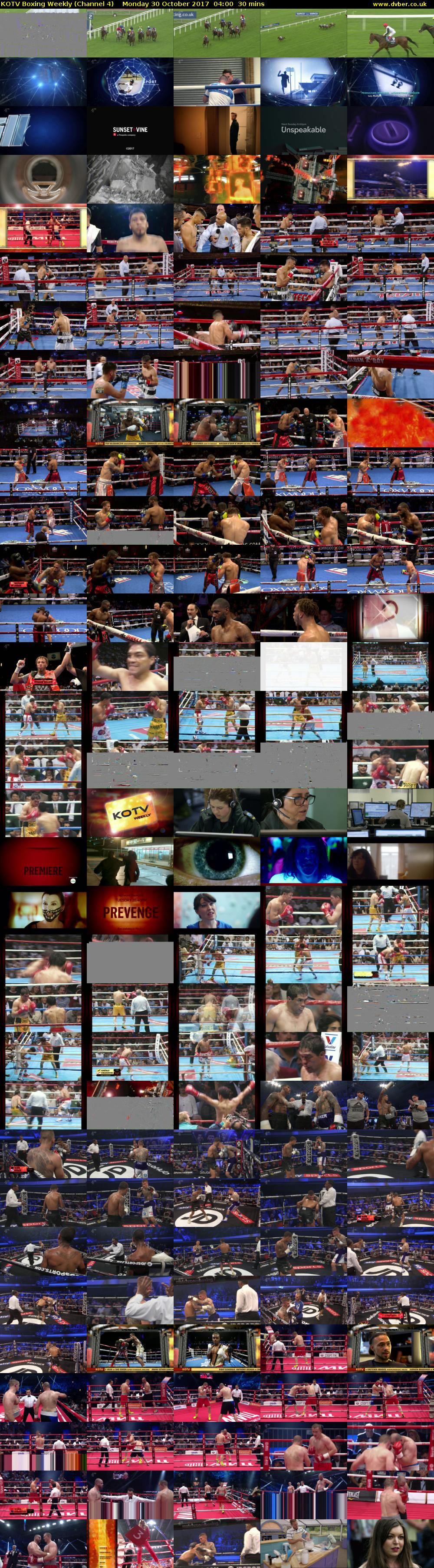 KOTV Boxing Weekly (Channel 4) Monday 30 October 2017 04:00 - 04:30