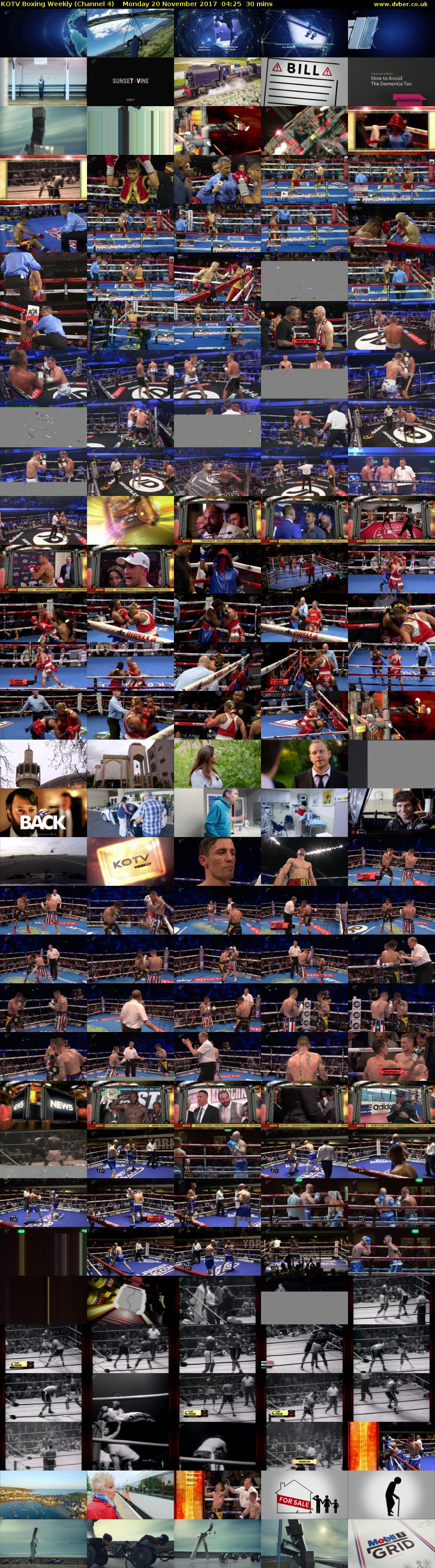 KOTV Boxing Weekly (Channel 4) Monday 20 November 2017 04:25 - 04:55