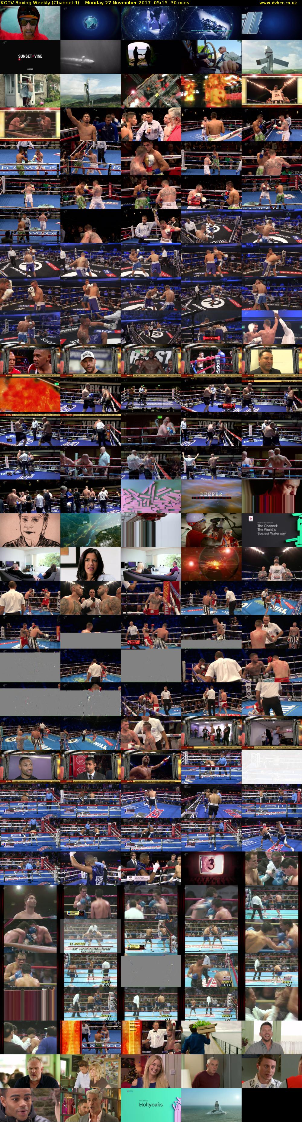 KOTV Boxing Weekly (Channel 4) Monday 27 November 2017 05:15 - 05:45