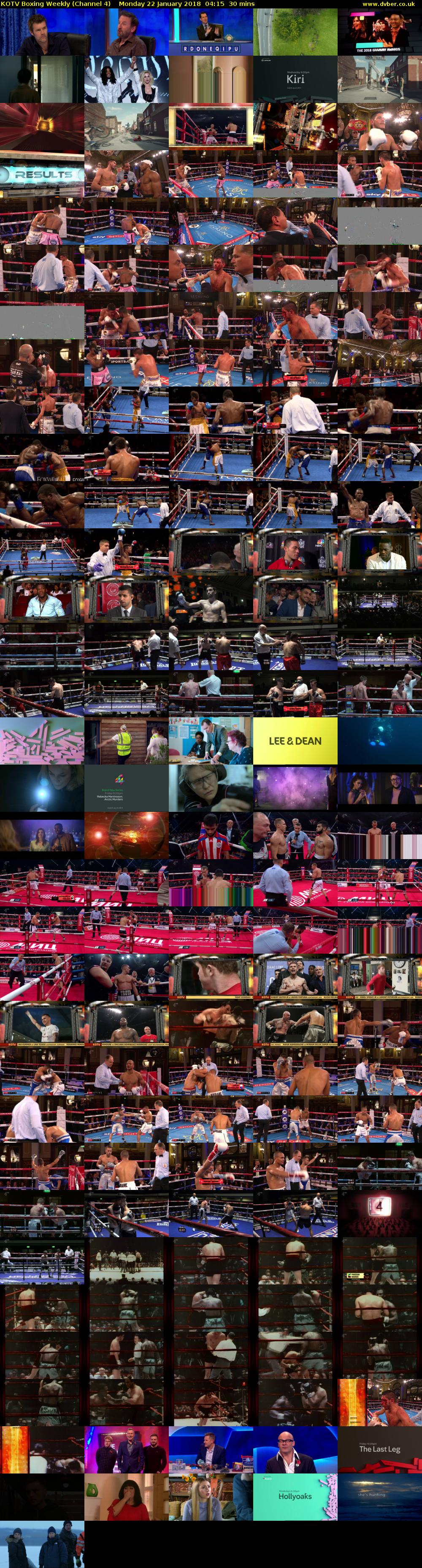 KOTV Boxing Weekly (Channel 4) Monday 22 January 2018 04:15 - 04:45