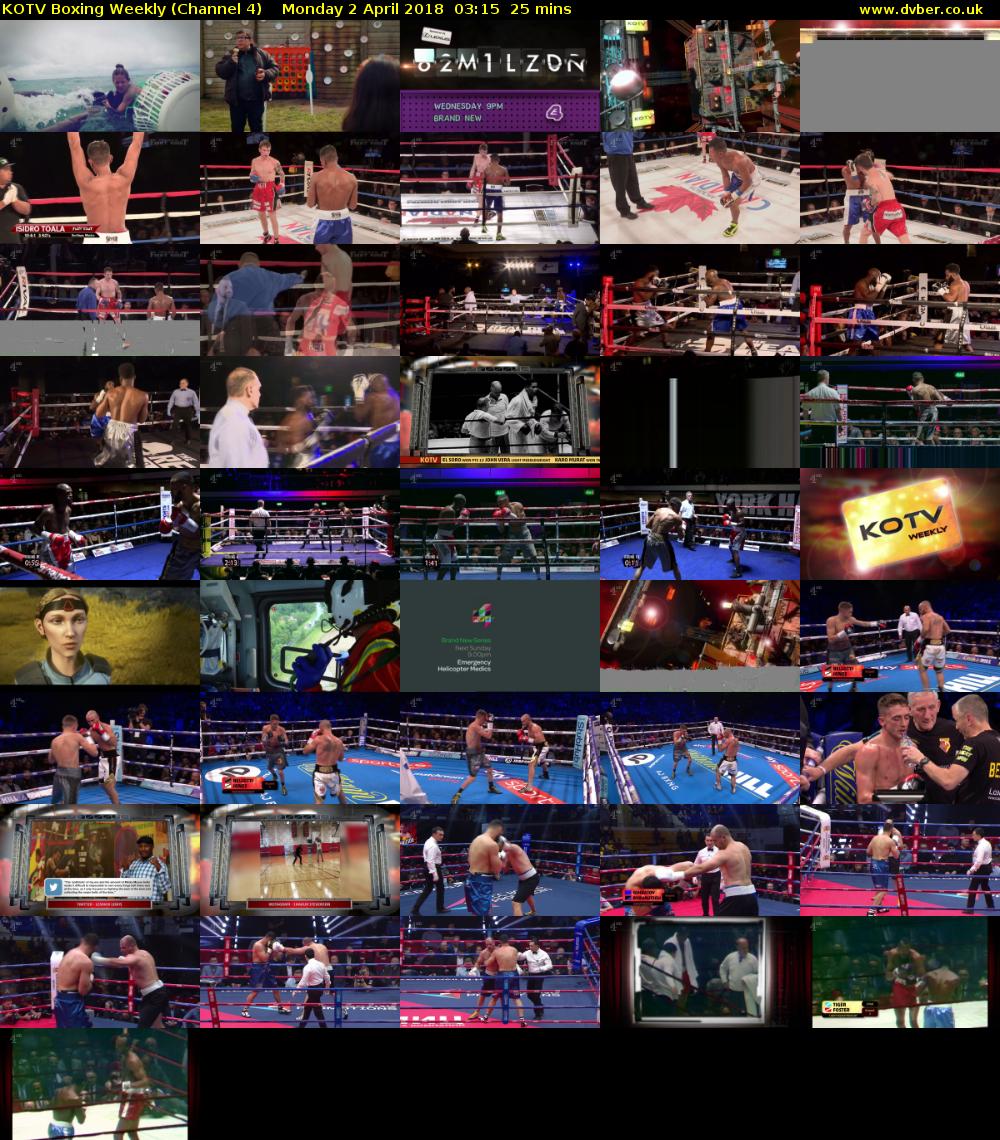 KOTV Boxing Weekly (Channel 4) Monday 2 April 2018 03:15 - 03:40