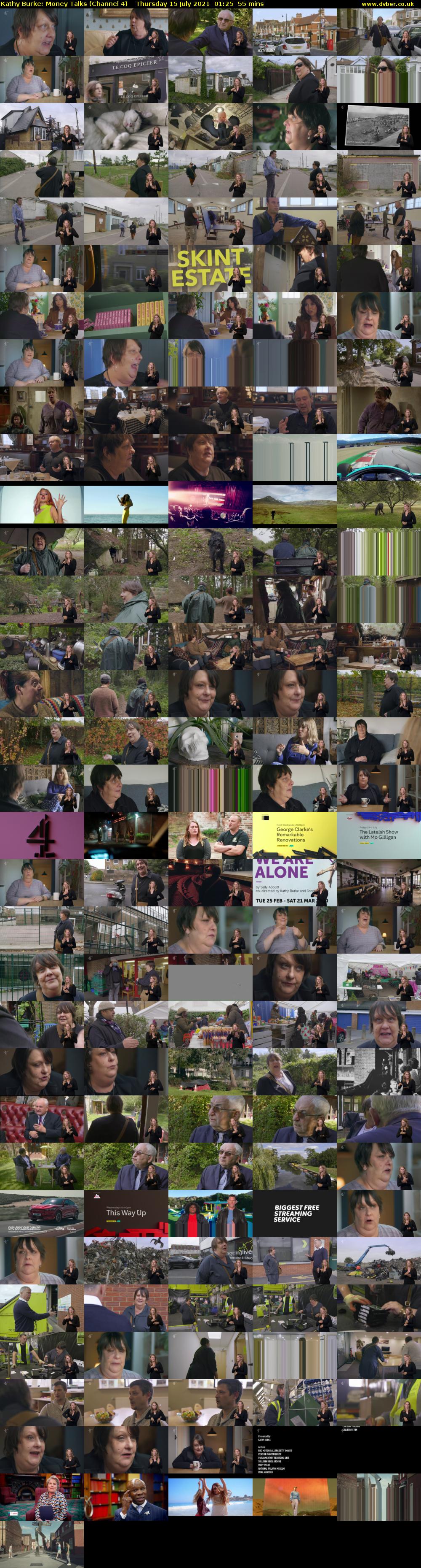 Kathy Burke: Money Talks (Channel 4) Thursday 15 July 2021 01:25 - 02:20