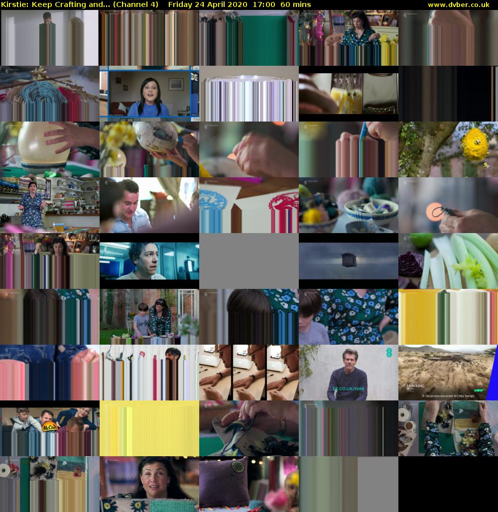 Kirstie: Keep Crafting and... (Channel 4) Friday 24 April 2020 17:00 - 18:00