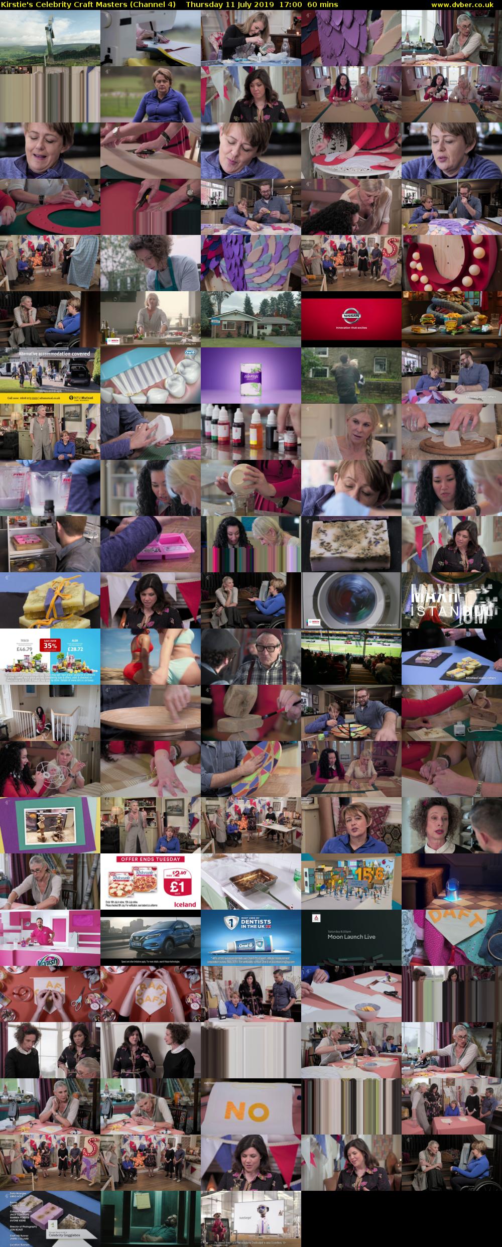 Kirstie's Celebrity Craft Masters (Channel 4) Thursday 11 July 2019 17:00 - 18:00