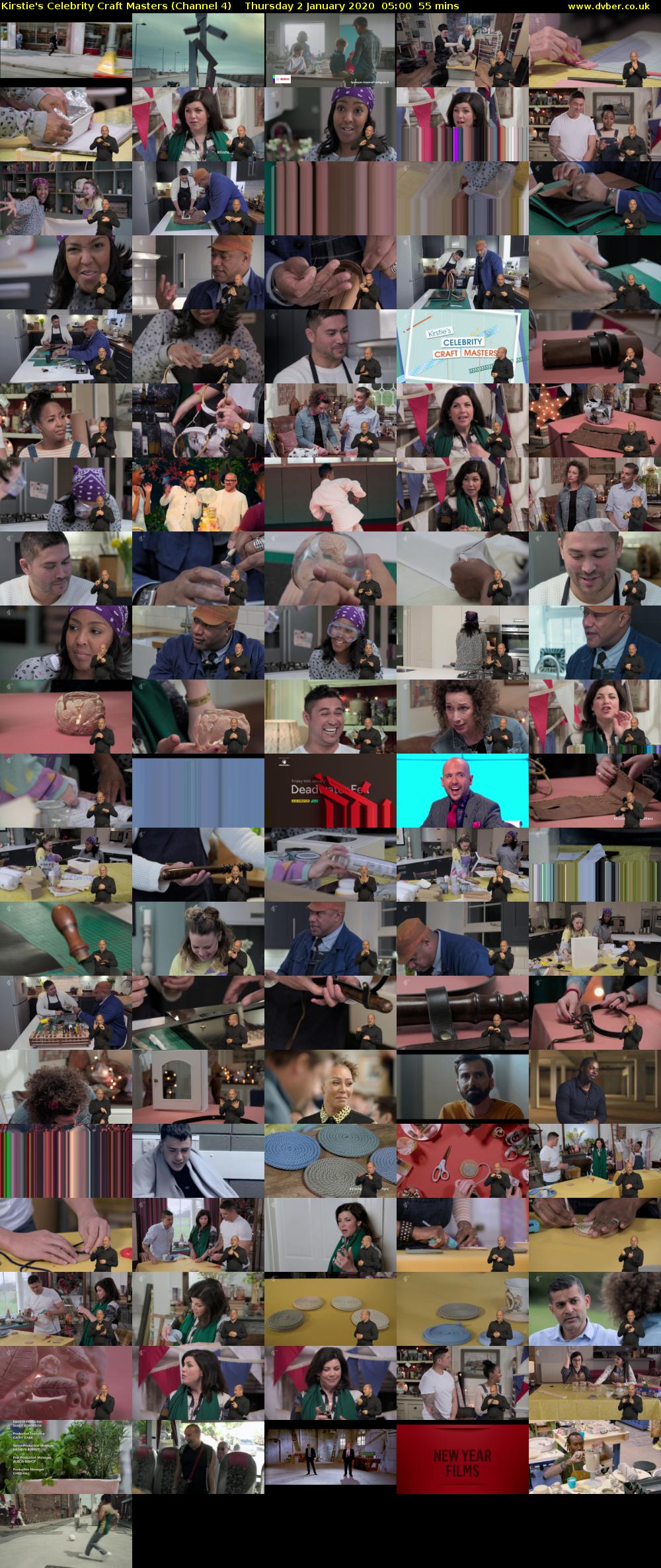Kirstie's Celebrity Craft Masters (Channel 4) Thursday 2 January 2020 05:00 - 05:55