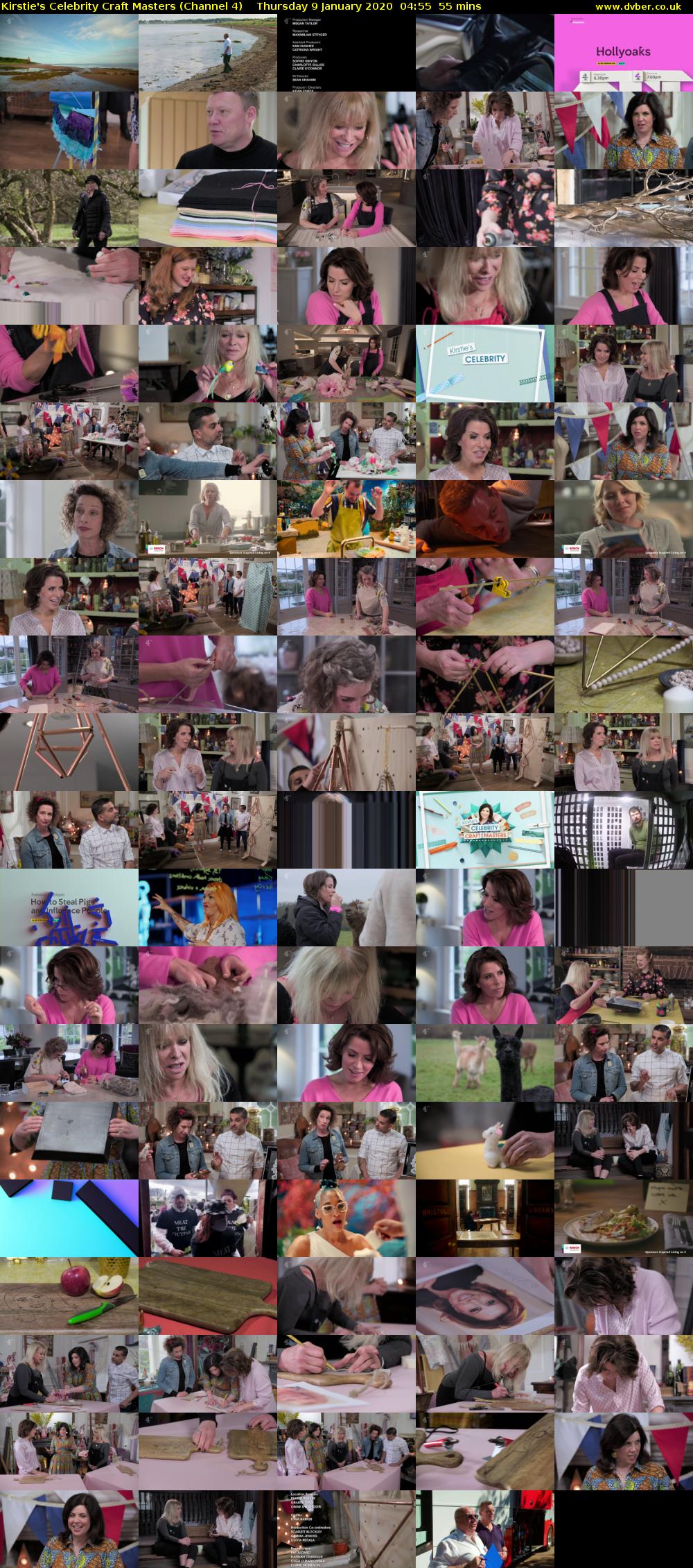Kirstie's Celebrity Craft Masters (Channel 4) Thursday 9 January 2020 04:55 - 05:50