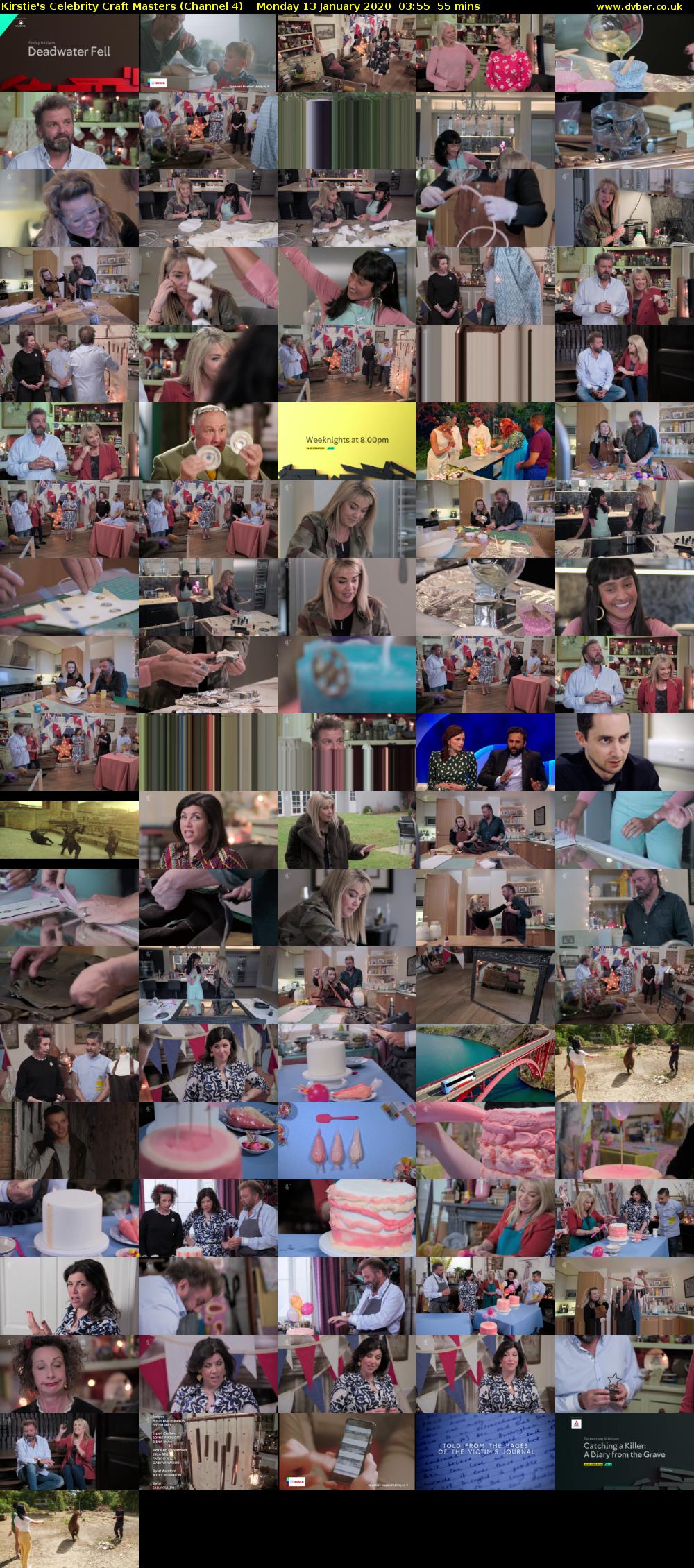 Kirstie's Celebrity Craft Masters (Channel 4) Monday 13 January 2020 03:55 - 04:50