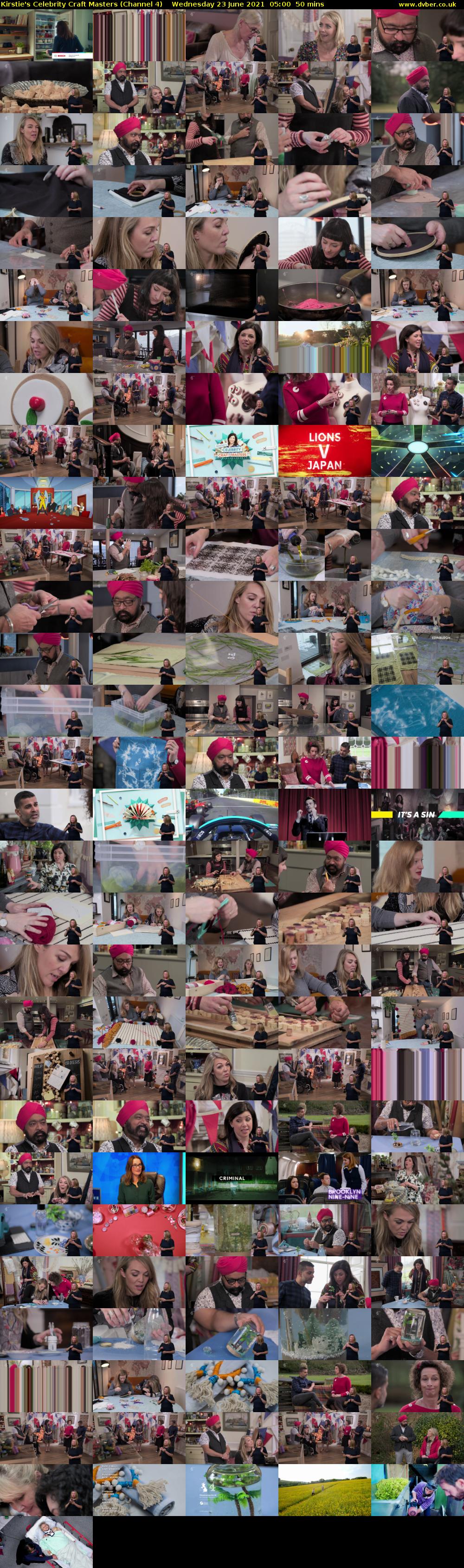 Kirstie's Celebrity Craft Masters (Channel 4) Wednesday 23 June 2021 05:00 - 05:50