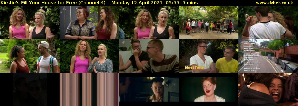 Kirstie's Fill Your House for Free (Channel 4) Monday 12 April 2021 05:55 - 06:00